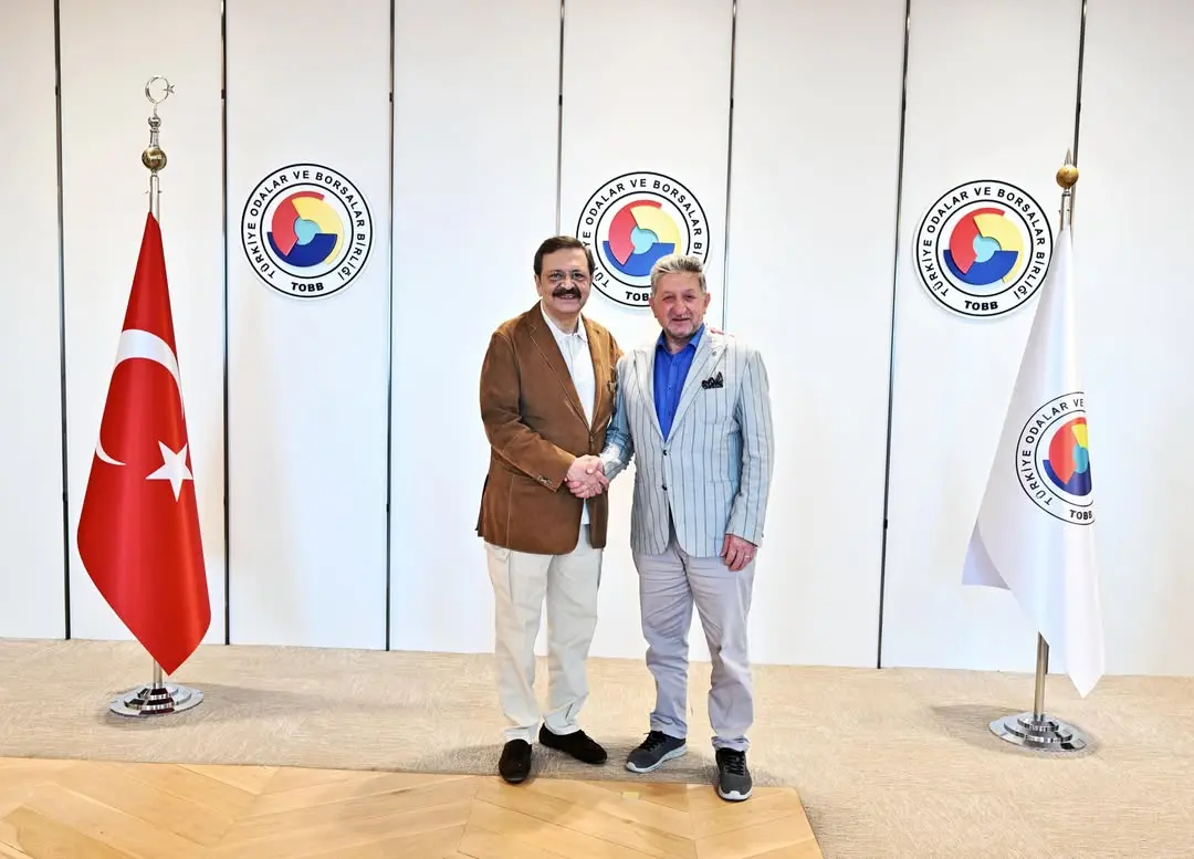 TOBB Başkanı Mustafa Rifat Hisarcıklıoğlu, Nazilli Ticaret Odası Yönetim Kurulu Başkanı Nuri Arslan'ı Ağırladı