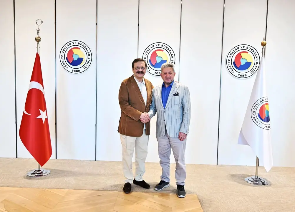 TOBB Başkanı Mustafa Rifat Hisarcıklıoğlu, Nazilli Ticaret Odası Yönetim Kurulu Başkanı Nuri Arslan'ı Birliğinde Ağırladı