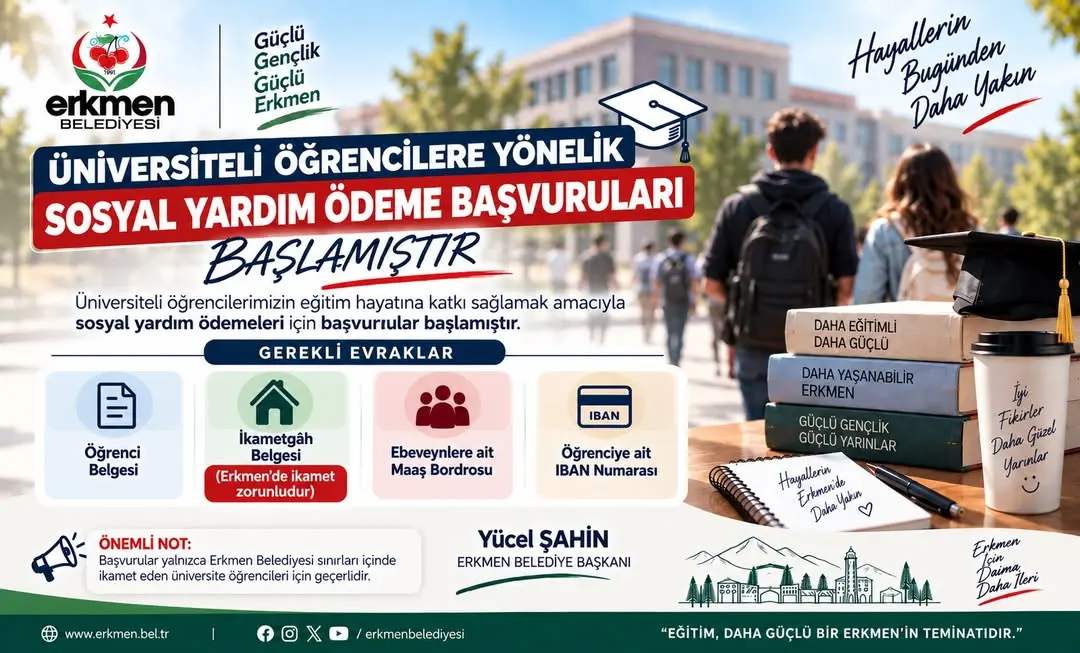 Üniversiteli Öğrencilere Sosyal Yardım Başvuruları Başladı