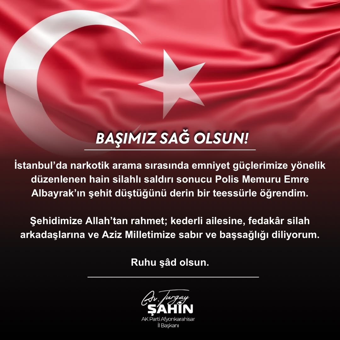 İstanbul’da Emniyet Güçlerine Yapılan Hain Saldırıda Polis Memuru Şehit Düştü